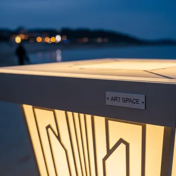 Аренда Стол пластиковый со стеклом светящийся Ed Lighting на пляже «Мандарин» — ART SPACE