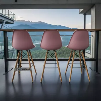 Аренда Стул Eames DSW барный розовый в Skypark Sochi — ART SPACE