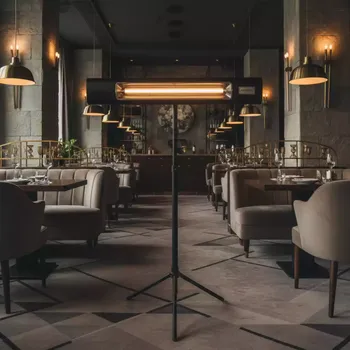 Аренда Обогреватель Heliosa 9 2 с Bluetooth и пультом 2200 Вт в ресторане «Сыроварня» — ART SPACE