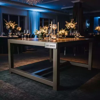 Аренда Стол шампань серый Лидер 2 2400х900 в Karat Resort — ART SPACE