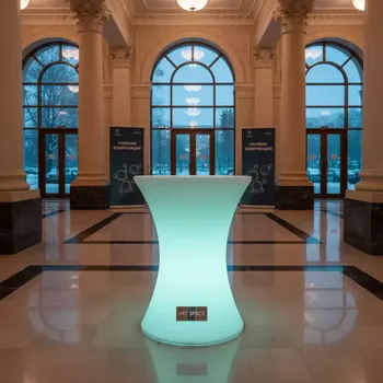 Аренда Стол коктейльный с LED подсветкой d 59 см в Imeretinskiy Hotel — ART SPACE