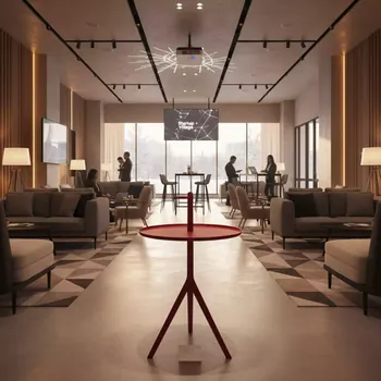 Аренда Стол обеденный пластиковый Spritz Spritz Mini красный 605х400х765 мм в Boutique Hotel PORTUM 1905 — ART SPACE