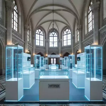 Аренда Стеллажи и витрины для аптеки в отеле «Богатырь» — ART SPACE