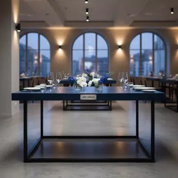 Аренда Стол банкетный Amsterdam Loft 120 blue в ресторане «Brunello» — ART SPACE