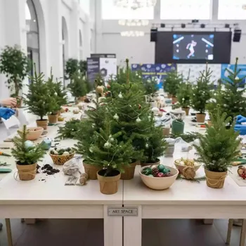 Аренда Мастер класс елки "Сад хороших привычек" в отеле «Богатырь» — ART SPACE