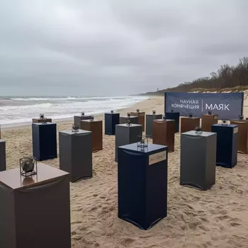 Аренда Чехол стрейч на банкетный стол на пляже «Маяк» — ART SPACE