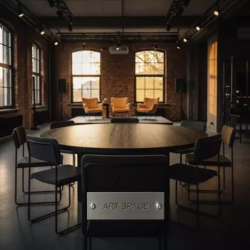 Аренда Комплект DECO 8 с круглым столом коричневый в отеле «Звездный» — ART SPACE