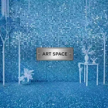 Аренда Фотозона из голубых пайеток к Новому году в Rodina Grand Hotel & SPA — ART SPACE