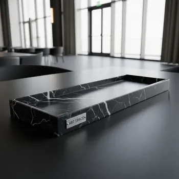 Аренда Блюдо черный мрамор 680х190 мм в Sochi Marriott Krasnaya Polyana — ART SPACE