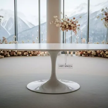 Аренда Стол Tulip овальный белый в Sochi Marriott Krasnaya Polyana — ART SPACE