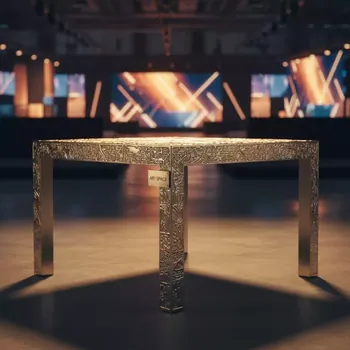 Аренда Стол из литого алюминия Rosolini 100 в VK Stadium Sirius — ART SPACE