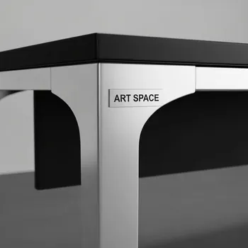 Аренда Стол Лидер 1 черный серебро 1300х800 в Omega Sirius — ART SPACE