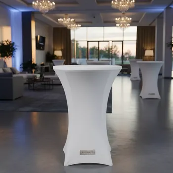 Аренда Чехол стрейч текстиль на коктейльный стол белый в Novotel Resort — ART SPACE