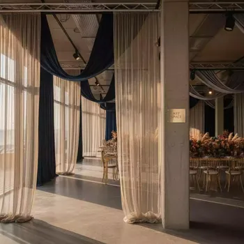 Аренда Шторы тюль текстиль в пляжном клубе Del Mar — ART SPACE