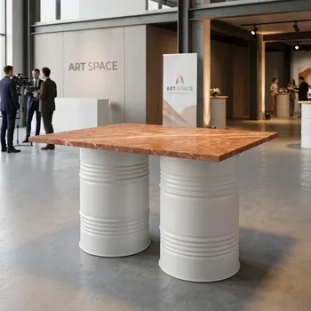 Аренда фуршетного стола Barrel White в Сочи — ART SPACE