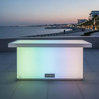 Аренда Стол фуршетный с подсветкой LED 119х40 на Имеретинской набережной — ART SPACE