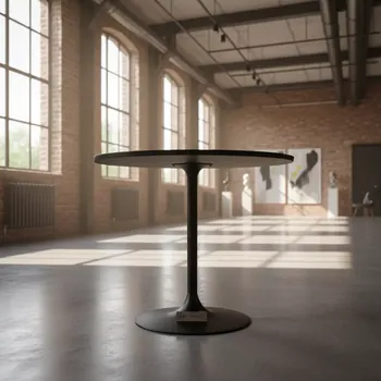 Аренда Стол круглый черный D 70 см 38 326BK в лофте «Студия 21» — ART SPACE