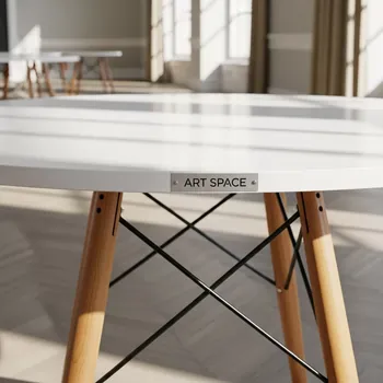 Аренда Стол круглый Eames диаметр 70 см в МФК «Горный» — ART SPACE
