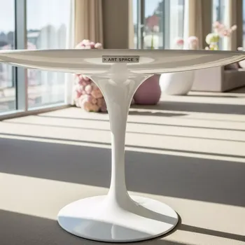 Аренда Стол белый Tulip D 90 в ресторане «Brunello» — ART SPACE