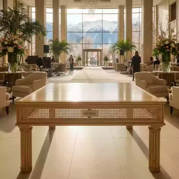 Аренда Стол Бамбук ROTANG LUX 100х100 в Golden Tulip Rosa Khutor — ART SPACE