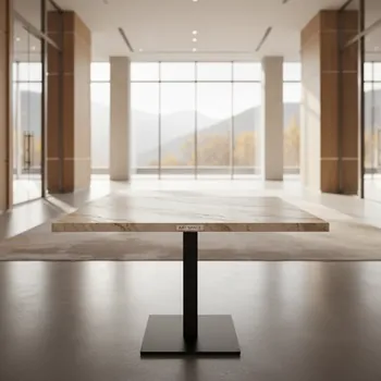 Аренда Столешница квадратная Werzalit 800х800 травертин в Radisson Hotel Rosa Khutor — ART SPACE