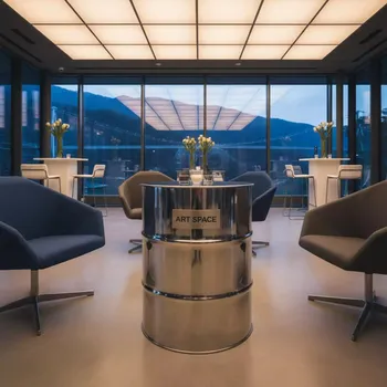 Аренда Стол журнальный barrel table silver в Skypark Sochi — ART SPACE