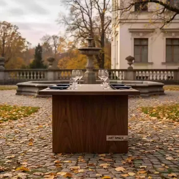 Аренда Стол деревянный обеденный One Wood в усадьбе Голицына — ART SPACE