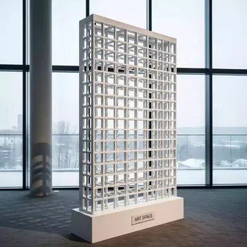 Аренда Стена шпалера деревянная белая в Panorama by Mercure — ART SPACE