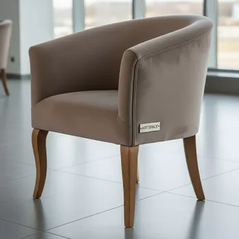 Аренда Полукресло микровелюр Alba 043 ножки бук морилка старинный орех Fendi в МФК «Горный» — ART SPACE