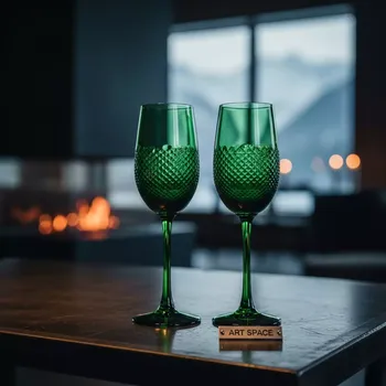 Аренда Бокалы зеленые Мюссе флюте набор из 2 в Radisson Hotel Rosa Khutor — ART SPACE