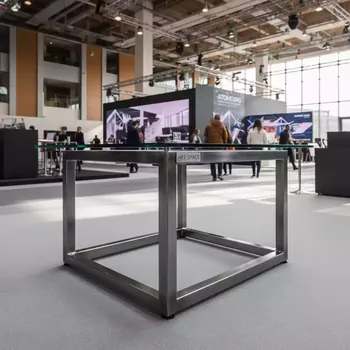 Аренда Стол Империал стальной прозрачная столешница 1300х650 мм Н 800 мм в Rixos Krasnaya Polyana — ART SPACE