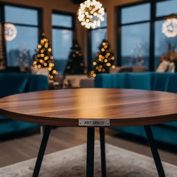 Аренда Стол Лидер 3 диаметр 1200 мм орех черный в Novotel Resort — ART SPACE