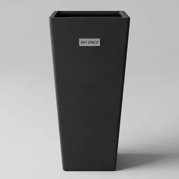 Аренда Кашпо для цветов Prosperplast Sand Slim 45 18 л антрацит на Медальной площади — ART SPACE