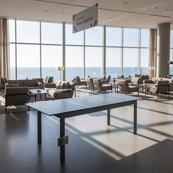 Аренда Стол раздвижной металлический Rio Alu 140 Extensibile в отеле Radisson Lazurnaya — ART SPACE