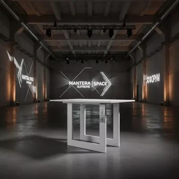 Аренда Стол раздвижной Лаки мини 900 300 мм фрост белый в Mantera Supreme — ART SPACE