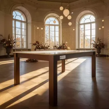 Аренда Стол Лидер 1 1300х800 орех белый в санатории «Сочи» — ART SPACE