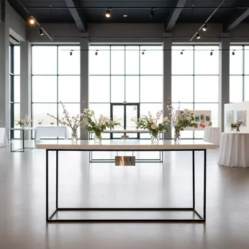 Аренда Коктейльный стол loft 180х46 см белый в банкетном зале «Дельфин» — ART SPACE