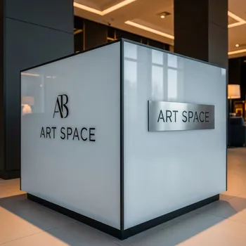 Аренда Стойка ресепшен с брендированием в Sport Inn Hotel & Wellness — ART SPACE