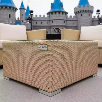 Аренда Журнальный стол из искусственного ротанга YH S4133W beige в отеле «Богатырь» — ART SPACE