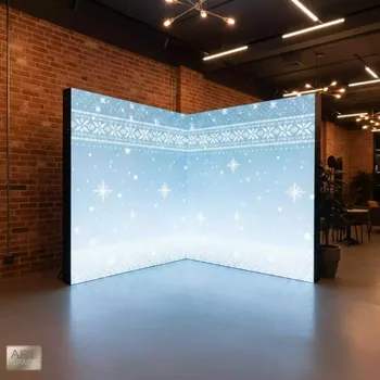 Аренда Фотозона угловая из LED экрана 2хh 2,5 м в Boutique Hotel PORTUM 1905 — ART SPACE