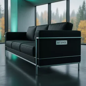Аренда Диван черный в Green Flow Hotel — ART SPACE