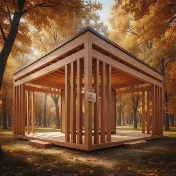 Аренда Шатер деревянный 100 м² в санатории «Октябрьский» — ART SPACE