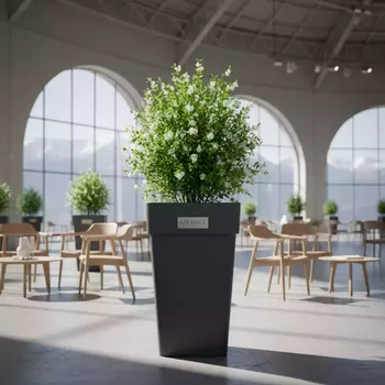 Аренда Кашпо Urbi Square 266 антрацит Prosperplast 11 л на арене «Фишт» — ART SPACE