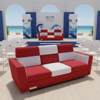 Аренда Предмет M0146 красный белый ткань в пляжном клубе Del Mar — ART SPACE