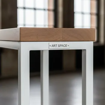 Аренда Стол барный Cube White столешница дерево в Boutique Hotel PORTUM 1905 — ART SPACE