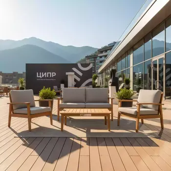 Аренда комплекта мебели Майорка стол, диван, 2 кресла в Sochi Marriott Krasnaya Polyana — ART SPACE