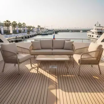 Аренда Комплекта плетеной мебели T198C Y79C W85 latte 4 Pcs на VIP-яхте (Имеретинский порт) — ART SPACE