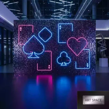 Аренда Фотозона с пайетками в стиле игральные карты в Mövenpick Hotel — ART SPACE