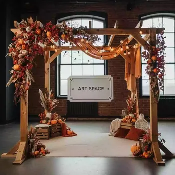Аренда Фотозона деревянная шпалера с декором в лофте «Студия 21» — ART SPACE