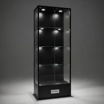 Аренда Витрина с подсветкой черная 46х40х215 см 05 130BK в Omega Sirius — ART SPACE